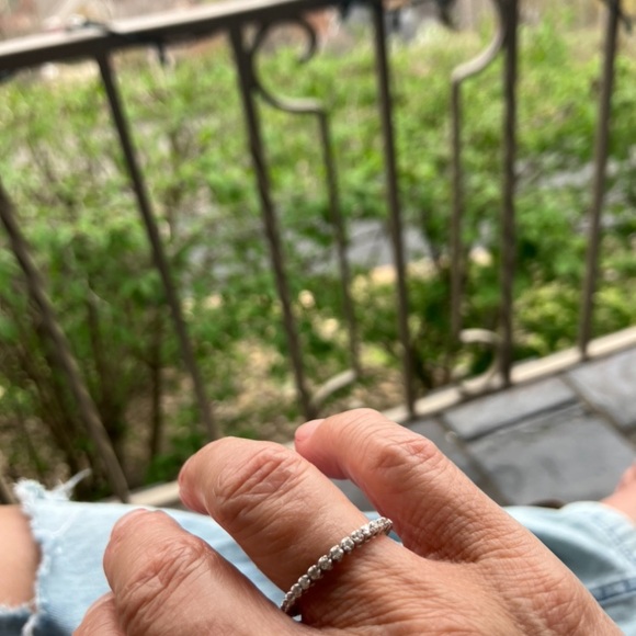 Trade for C🌺Gone Genuine natural diamonds & 14k w/g eternity flexible ring - Picture 6 of 7